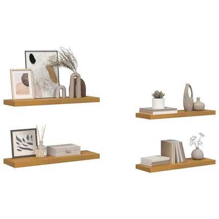 Vägg hylla 4 pcs Beige 80 x 23,5 x 4 cm Konstruerat trä