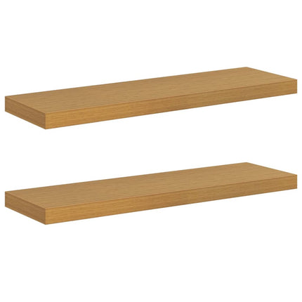 Vägg hylla Väggmonterat 2 st Beige 90 x 23,5 x 3,8 cm
