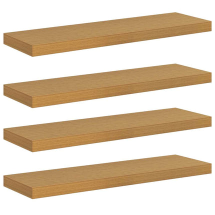 Vägg hylla 4 pcs Beige 90 x 23,5 x 4 cm Konstruerat trä