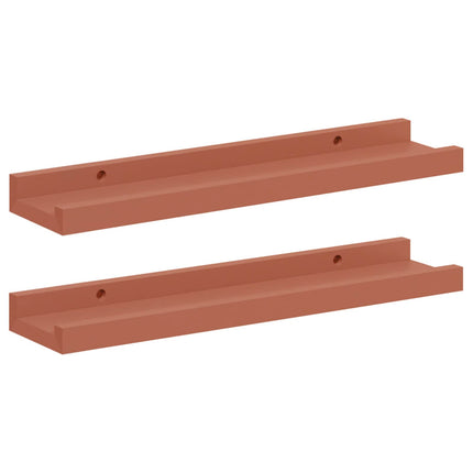 Vägg hylla med hylla 2 pcs Röd 40 x 9 x 3 cm Konstruerat trä