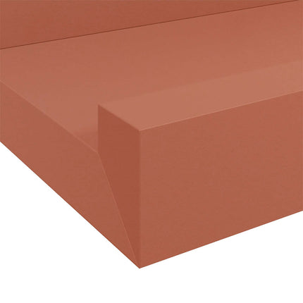 Vägg hylla med hylla 2 pcs Röd 100 x 9 x 3 cm Konstruerat trä