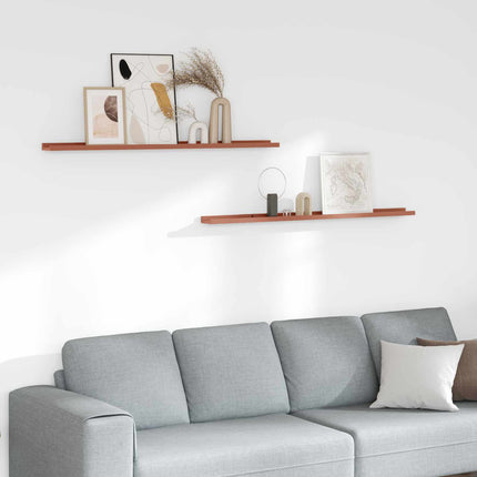 Vägg hylla med hylla 2 pcs Röd 115 x 9 x 3 cm Konstruerat trä