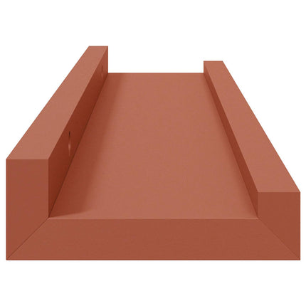 Vägg hylla med hylla 4 pcs Röd 40 x 9 x 3 cm Konstruerat trä