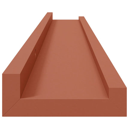 Vägg hylla med hylla 4 pcs Röd 80 x 9 x 3 cm Konstruerat trä