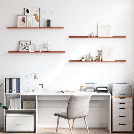Vägg hylla med hylla 4 pcs Röd 115 x 9 x 3 cm Konstruerat trä