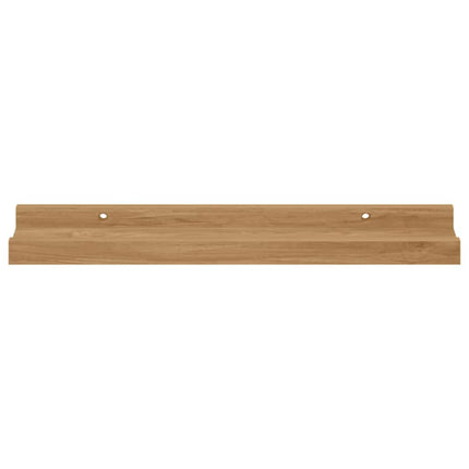 Vägg hylla med hylla 2 pcs Brun 40 x 9 x 3 cm Konstruerat trä