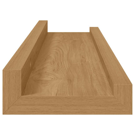 Vägg hylla med hylla 2 pcs Brun 40 x 9 x 3 cm Konstruerat trä