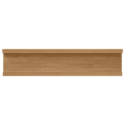 Vägg hylla med hylla 2 pcs Brun 40 x 9 x 3 cm Konstruerat trä