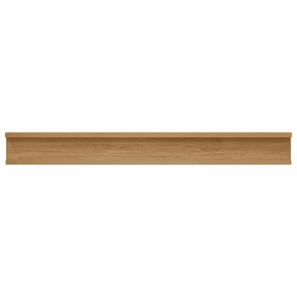 Vägg hylla med hylla 2 pcs Brun 80 x 9 x 3 cm Konstruerat trä