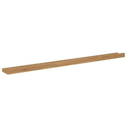 Vägg hylla med hylla 2 pcs Brun 100 x 9 x 3 cm Konstruerat trä