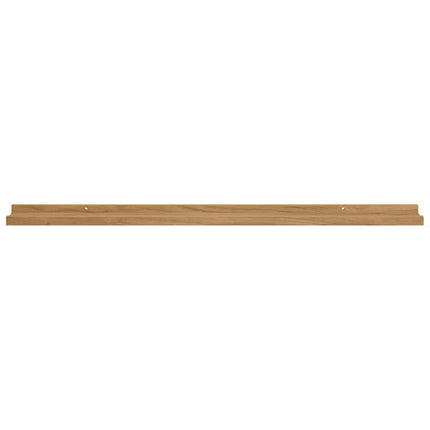 Vägg hylla med hylla 2 pcs Brun 100 x 9 x 3 cm Konstruerat trä