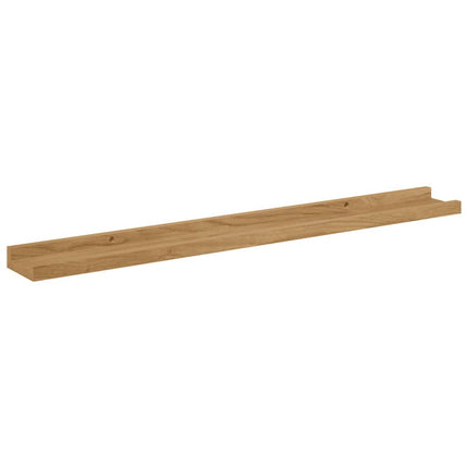 Vägg hylla Väggmonterat 4 st Brun 80 x 9 x 3 cm Konstruerat trä