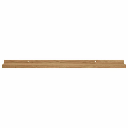Vägg hylla Väggmonterat 4 st Brun 80 x 9 x 3 cm Konstruerat trä