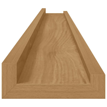 Vägg hylla med hylla 4 pcs Brun 100 x 9 x 3 cm Konstruerat trä