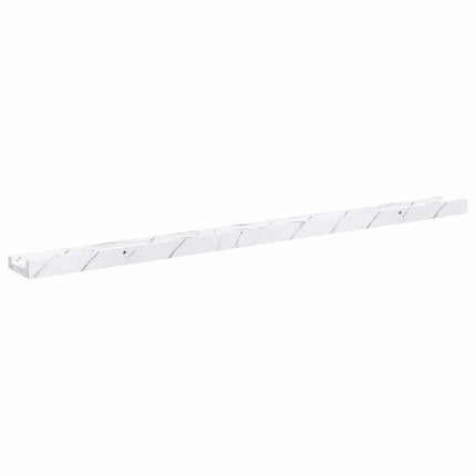 Vägg hylla 2 pcs Vit marmor 100 x 9 x 3 cm Konstruerat trä