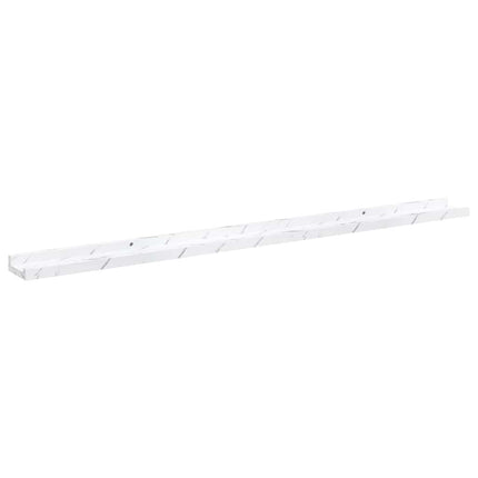 Vägg hylla 2 pcs Vit marmor 115 x 9 x 3 cm Konstruerat trä
