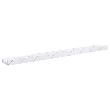 Vägg hylla 4 pcs Vit marmor 80 x 9 x 3 cm Konstruerat trä