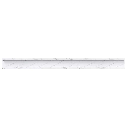 Vägg hylla 4 pcs Vit marmor 100 x 9 x 3 cm Konstruerat trä