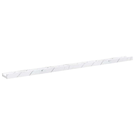 Vägg hylla 4 pcs Vit marmor 115 x 9 x 3 cm Konstruerat trä