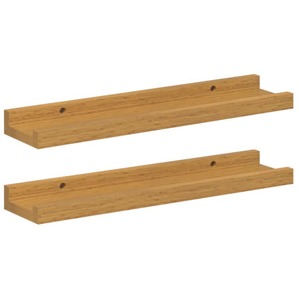 Vägg hylla med hylla 2 pcs Beige 40 x 9 x 3 cm Konstruerat trä