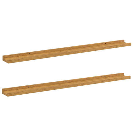 Vägg hylla med hylla 2 pcs Beige 100 x 9 x 3 cm Konstruerat trä