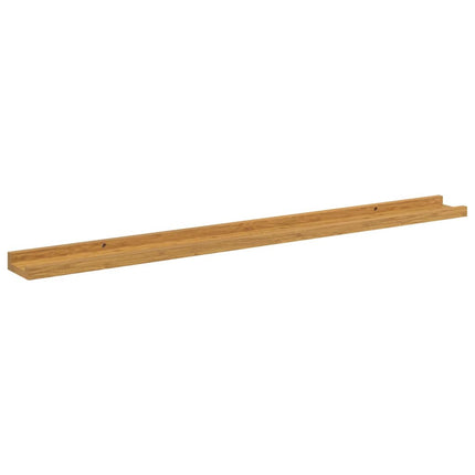 Vägg hylla med hylla 2 pcs Beige 100 x 9 x 3 cm Konstruerat trä