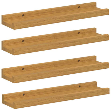 Vägg hylla med hylla 4 pcs Beige 40 x 9 x 3 cm Konstruerat trä