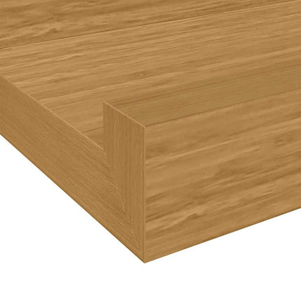 Vägg hylla med hylla 4 pcs Beige 80 x 9 x 3 cm Konstruerat trä