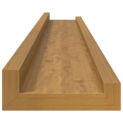 Vägg hylla med hylla 4 pcs Beige 80 x 9 x 3 cm Konstruerat trä