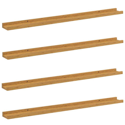 Vägg hylla med hylla 4 pcs Beige 100 x 9 x 3 cm Konstruerat trä