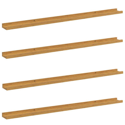 Vägg hylla med hylla 4 pcs Beige 115 x 9 x 3 cm Konstruerat trä