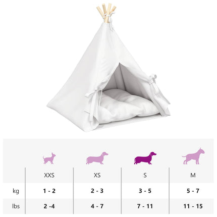 Husdjurs-tält med kudde Vit 60 x 60 x 70 cm Polyester