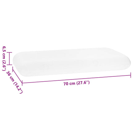 Sovkudde Enfärgad Vit 70 x 36 x 6,5 cm Minneskum