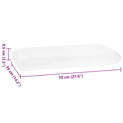 Sovkudde Enfärgad Vit 70 x 36 x 8,5 cm Minneskum