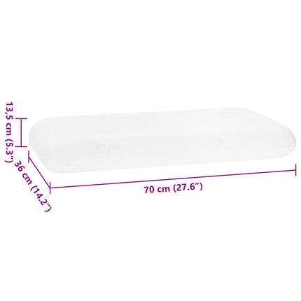 Sovkudde Enfärgad Vit 70 x 36 x 13,5 cm Minneskum