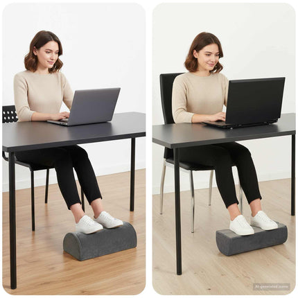 Fotstöd Kudde Enfärgad Grå 42 x 18 x 13 cm PU skum