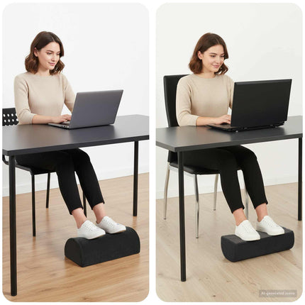 Fotstöd Kudde Enfärgad Svart 42 x 18 x 13 cm PU skum