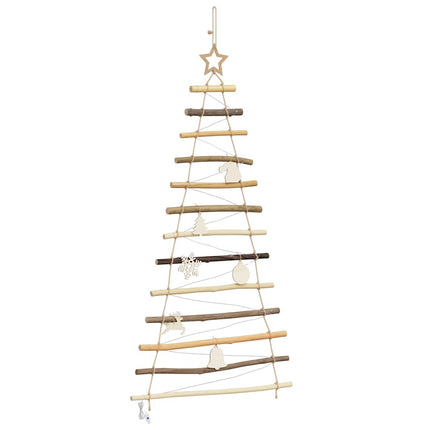 Julgran med 50 LED-lampor Naturfärg 120 cm massiv ask