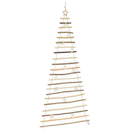 Julgran med 130 LED-lampor Naturfärg 210 cm massiv ask
