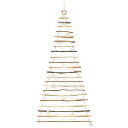 Julgran med 130 LED-lampor Naturfärg 210 cm massiv ask