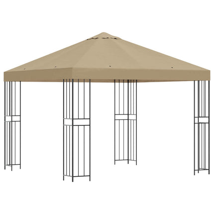 Paviljong 3 x 3 m Beige Polyester och Stål 190 gsm