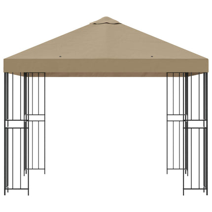 Paviljong 3 x 3 m Beige Polyester och Stål 190 gsm