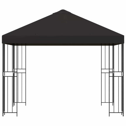 Paviljong 3 x 3 m Antracit Polyester och Stål 190 gsm