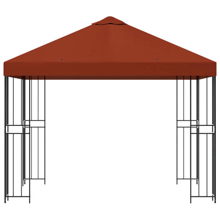 Paviljong 3 x 3 m Terracotta Polyester och Stål 190 gsm