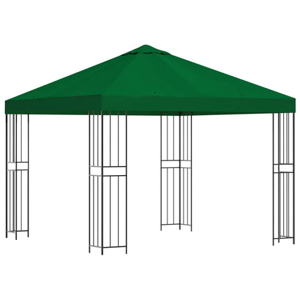 Paviljong 3 x 3 m Grön Polyester och Stål 190 gsm