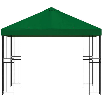 Paviljong 3 x 3 m Grön Polyester och Stål 190 gsm