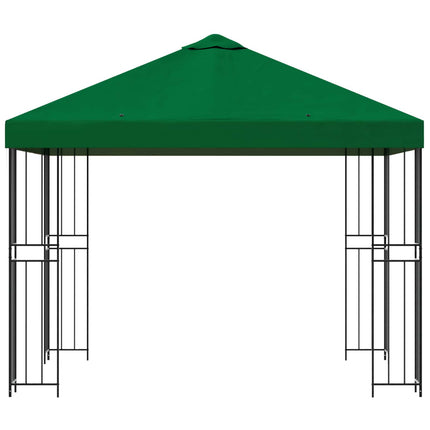 Paviljong 3 x 3 m Grön Polyester och Stål 190 gsm