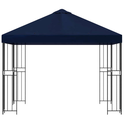Paviljong 3 x 3 m Blå Polyester och Stål 190 gsm