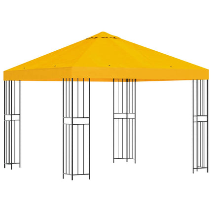 Paviljong 3 x 3 m Gul Polyester och Stål 190 gsm