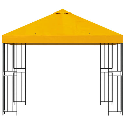 Paviljong 3 x 3 m Gul Polyester och Stål 190 gsm